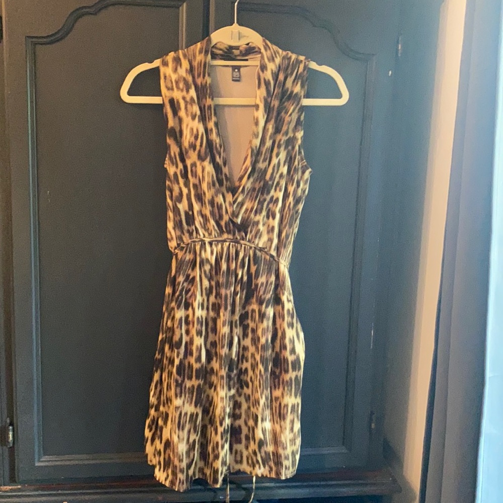 Cheetah print sleeveless dress